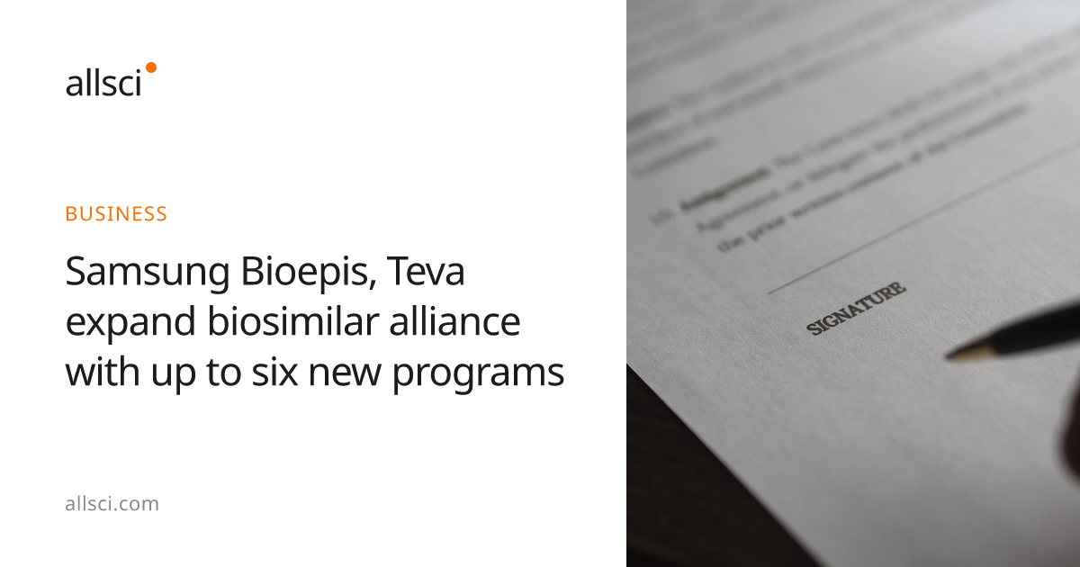 Teva and Samsung Bioepis Expand Partnership for Up to Six Biosimilars
